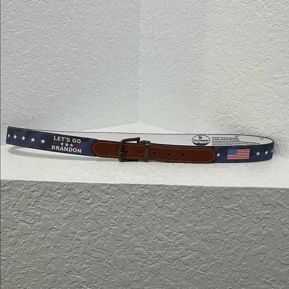 Doc Murphy Patriotic Belt with American Flag Design- Let’s Go Brandon